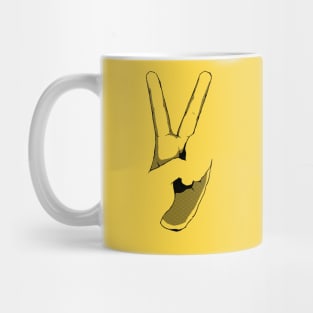 Peace, victory, either/or/neither Mug